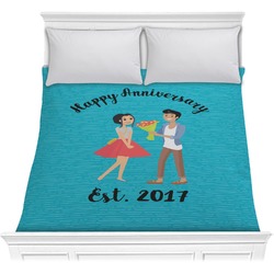 Happy Anniversary Comforter - Full / Queen (Personalized)