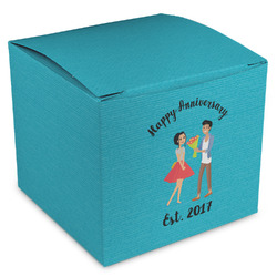 Happy Anniversary Cube Favor Gift Boxes (Personalized)
