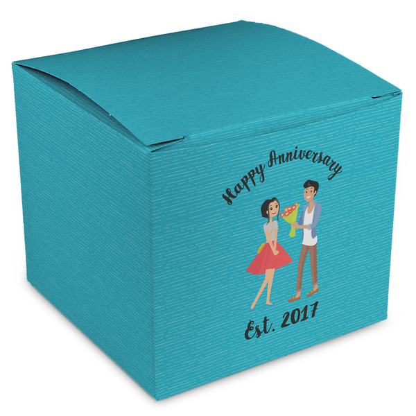 Custom Happy Anniversary Cube Favor Gift Boxes (Personalized)