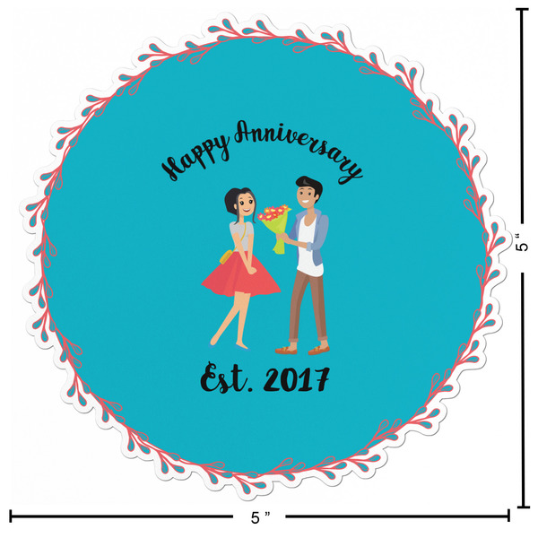 Happy Anniversary Custom Shape Iron On Patches - L - APPROVAL