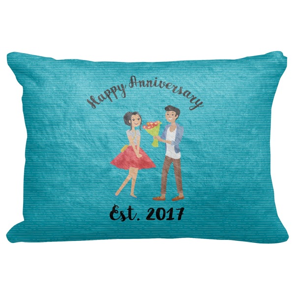 Custom Happy Anniversary Decorative Baby Pillowcase - 16"x12" (Personalized)