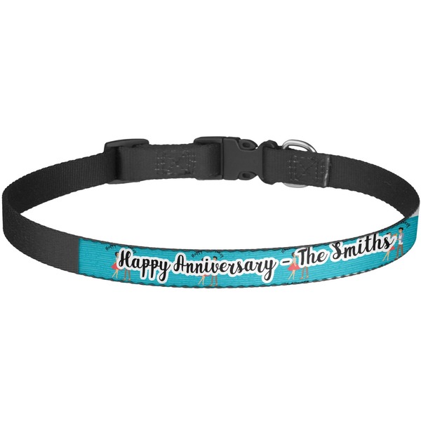 Custom Happy Anniversary Dog Collar - Large (Personalized)