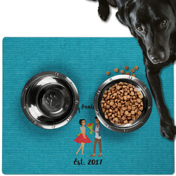 Happy Anniversary Dog Food Mat - Large w/ Couple's Names