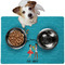 Happy Anniversary Dog Food Mat - Medium LIFESTYLE