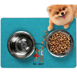 Happy Anniversary Dog Food Mat - Small w/ Couple's Names