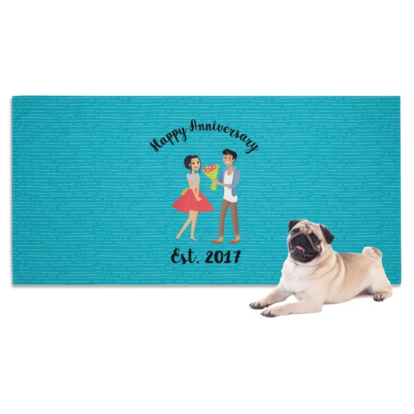 Custom Happy Anniversary Dog Towel (Personalized)