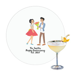 Happy Anniversary Printed Drink Topper - 3.25" (Personalized)