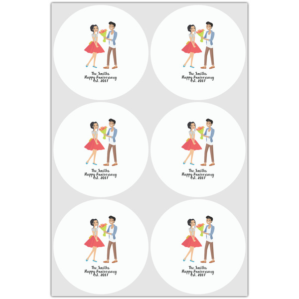 Happy Anniversary Drink Topper - XLarge - Set of 6