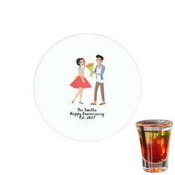 Happy Anniversary Printed Drink Topper - 1.5" (Personalized)