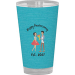 Happy Anniversary Pint Glass - Full Color (Personalized)