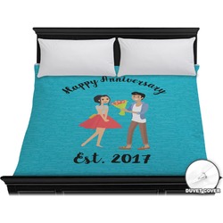 Happy Anniversary Duvet Cover - King (Personalized)