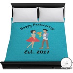 Happy Anniversary Duvet Cover - Full / Queen (Personalized)