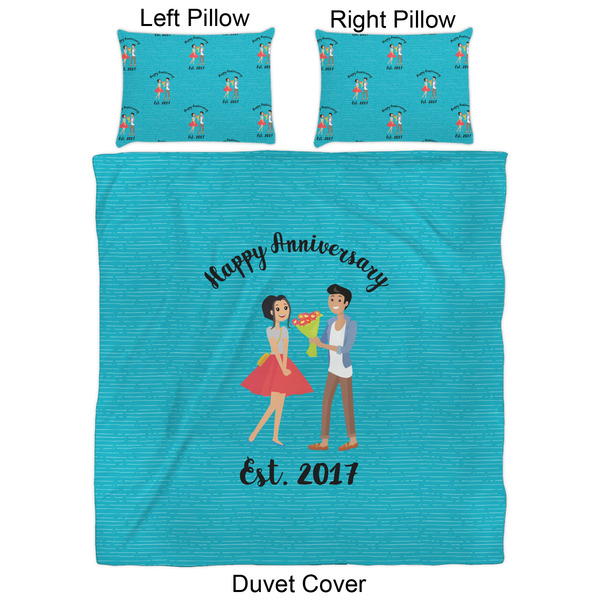 Happy Anniversary Duvet Cover Set - Queen - Approval