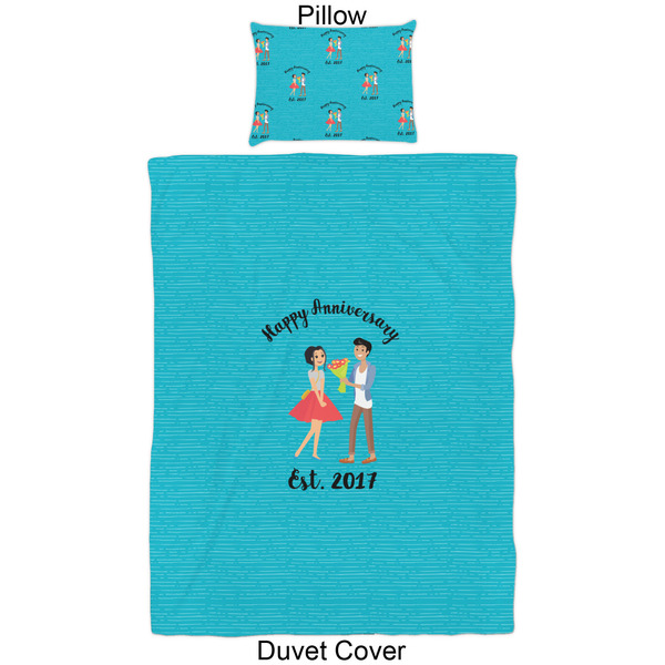 Happy Anniversary Duvet Cover Set - Twin - Approval