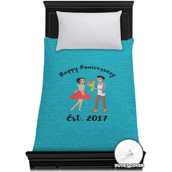 Happy Anniversary Duvet Cover - Twin XL (Personalized)