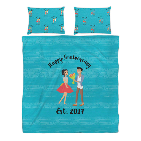 Happy Anniversary Duvet cover Set - Queen - Alt Approval