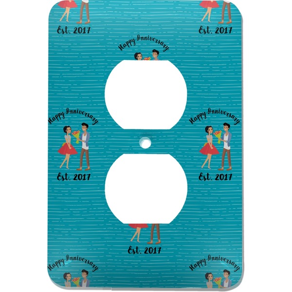 Custom Happy Anniversary Electric Outlet Plate (Personalized)