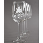 Happy Anniversary Wine Glasses (Set of 4) (Personalized)