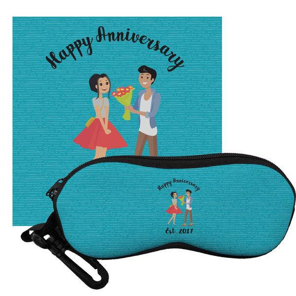 Custom Happy Anniversary Eyeglass Case & Cloth (Personalized)