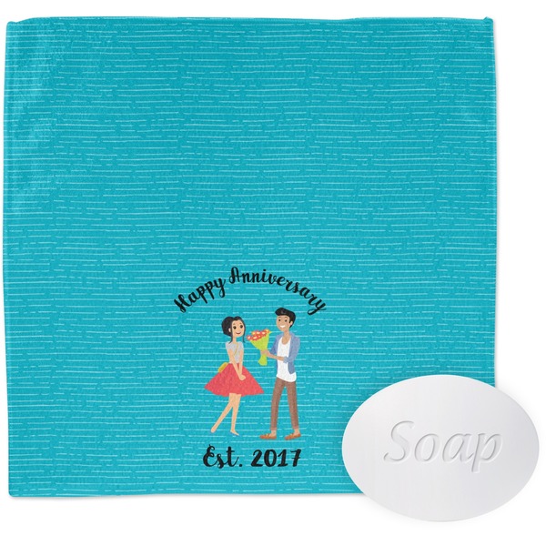 Custom Happy Anniversary Washcloth (Personalized)