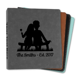 Happy Anniversary Leather Binder - 1" (Personalized)