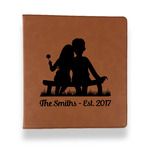 Happy Anniversary Leather Binder - 1" - Rawhide (Personalized)