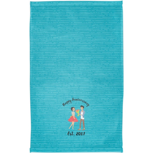 Happy Anniversary Finger Tip Towel - Full View