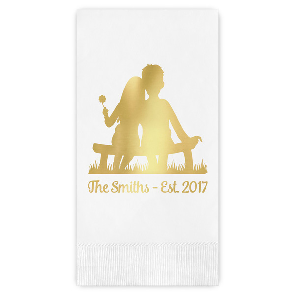 Custom Happy Anniversary Guest Napkins - Foil Stamped (Personalized)