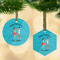 Happy Anniversary Flat Glass Ornament w/ Couple's Names