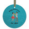 Happy Anniversary Frosted Glass Ornament - Round