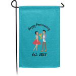 Happy Anniversary Small Garden Flag - Single Sided w/ Couple's Names