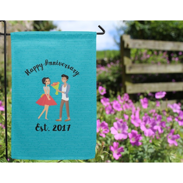 Happy Anniversary Garden Flag - Outside In Flowers