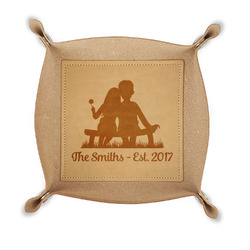 Happy Anniversary Genuine Leather Dice Tray (Personalized)