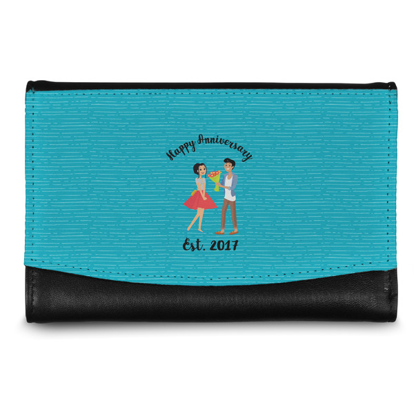 Custom Happy Anniversary Genuine Leather Women's Wallet - Small (Personalized)