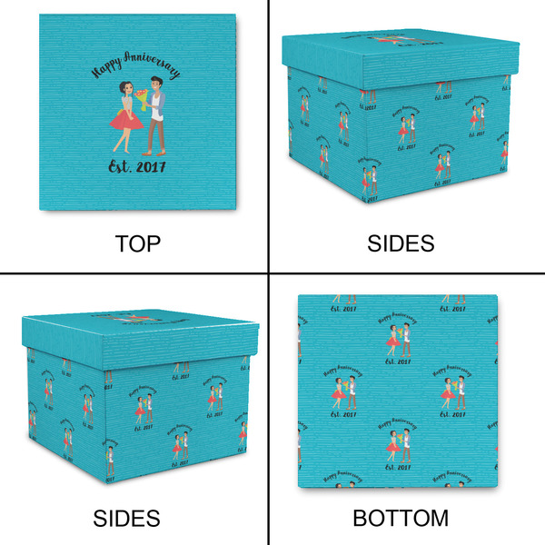 Happy Anniversary Gift Boxes with Lid - Canvas Wrapped - XX-Large - Approval