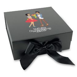 Happy Anniversary Gift Box with Magnetic Lid - Black (Personalized)