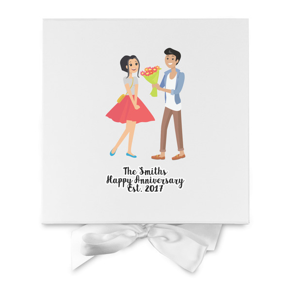 Happy Anniversary Gift Boxes with Magnetic Lid - White - Approval
