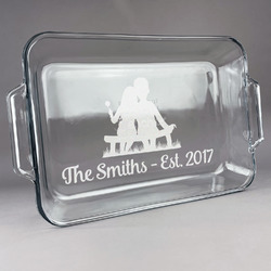 Happy Anniversary Glass Baking and Cake Dish (Personalized)