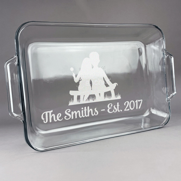 Custom Happy Anniversary Glass Baking and Cake Dish (Personalized)