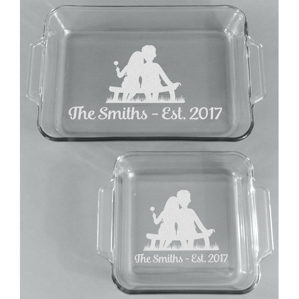 Happy Anniversary Glass Baking Dish Set - FRONT