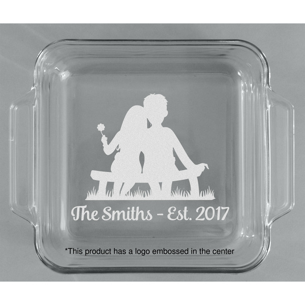 Happy Anniversary Glass Cake Dish - APPROVAL (8x8)