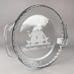 Happy Anniversary Glass Pie Dish - 9.5in Round (Personalized)