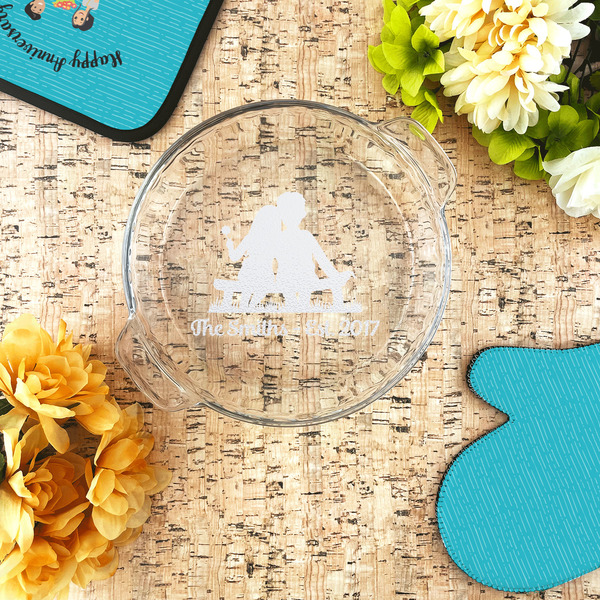 Happy Anniversary Glass Pie Dish - LIFESTYLE