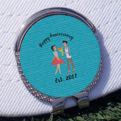 Happy Anniversary Golf Ball Marker - Hat Clip