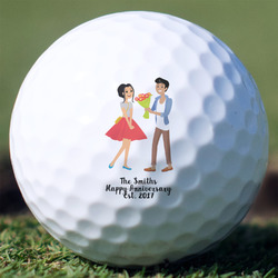 Happy Anniversary Golf Balls - Non-Branded - Set of 3 (Personalized)