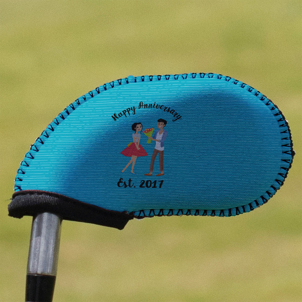Custom Happy Anniversary Golf Club Iron Cover (Personalized)