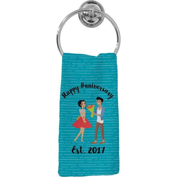 Custom Happy Anniversary Hand Towel - Full Print (Personalized)