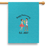 Happy Anniversary 28" House Flag - Double Sided (Personalized)