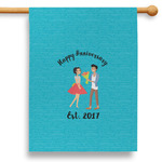 Happy Anniversary 28" House Flag - Single Sided (Personalized)