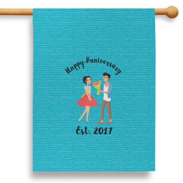 Custom Happy Anniversary 28" House Flag - Double Sided (Personalized)